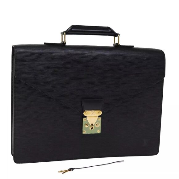 LOUIS VUITTON Epi Serviette Conseiller Briefcase Black - Picture 1 of 16